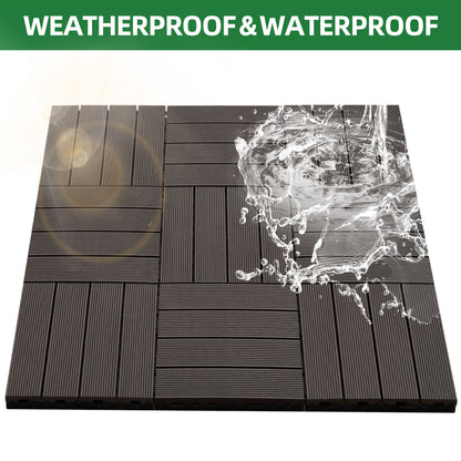 Modern Interlocking Deck Tiles, Patio & Balcony, Waterproof
