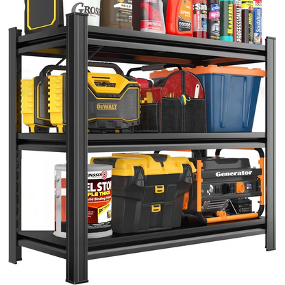 Industrial 4-Tier Metal Rack for Home & Garage, Adjustable
