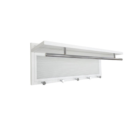 Esyspot Modern Wall Hook Shelf for Entryway, Powder-Coated