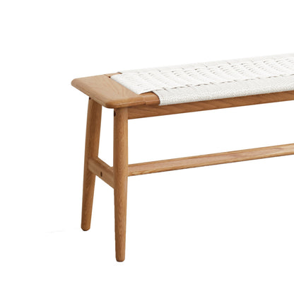 Minimalist Solid Oak Dining Bench for Dining Room or Bedroom