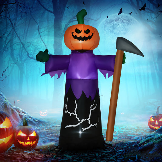 Outsunny 5ft Yard Inflatable Grim Reaper, LED, Waterproof