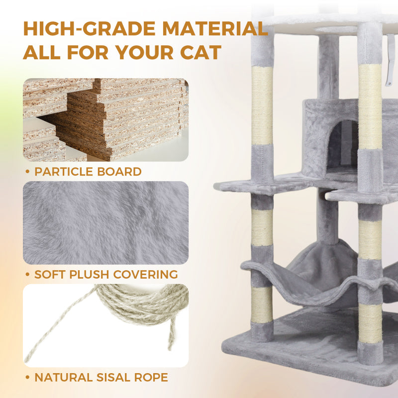 gray cat tree