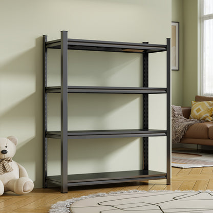Industrial 4-Tier Metal Rack for Home & Garage, Adjustable