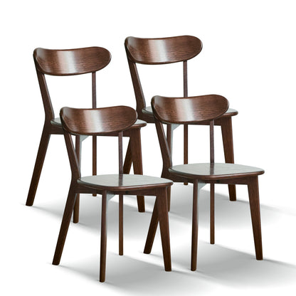 RR Minimalist Dining Chairs, Set of 4, Solid American Oak