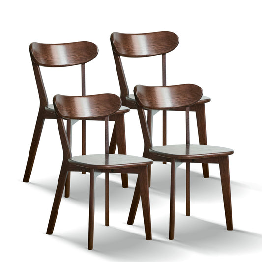 RR Minimalist Dining Chairs, Set of 4, Solid American Oak