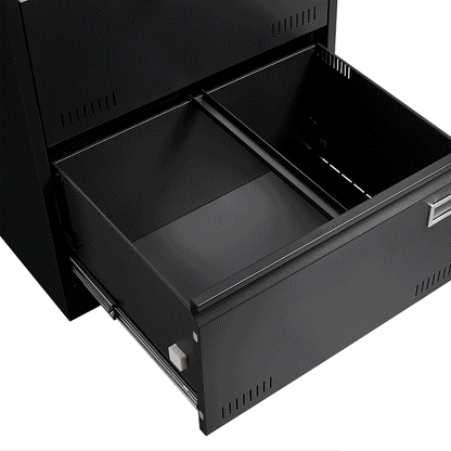 Sleek 3-Drawer Lateral File Cabinet for Home Office, Locking