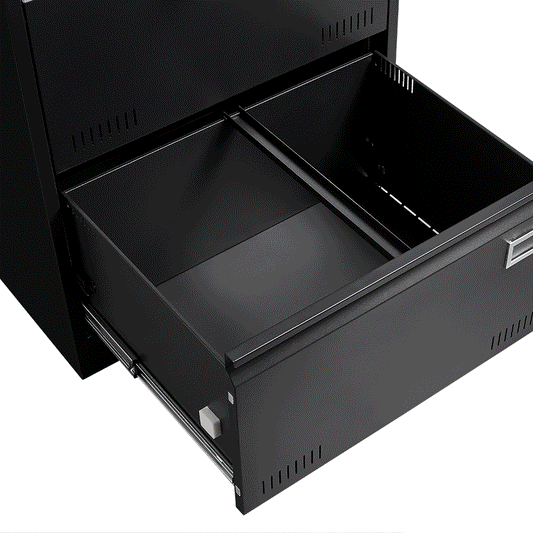 Sleek 3-Drawer Lateral File Cabinet for Home Office, Locking
