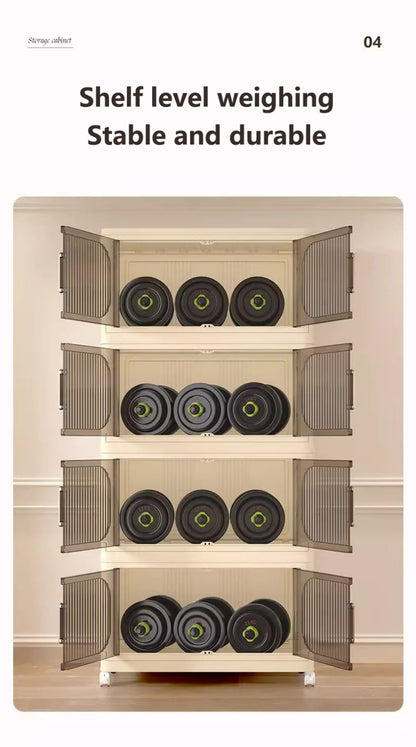 Modern Folding Closet Storage Cabinet with Wheels
