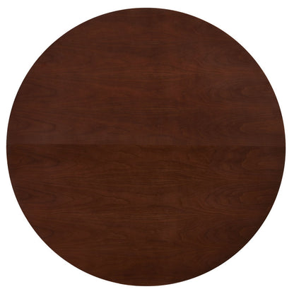 Modern Farmhouse 47-Inch Round Kitchen Table, Walnut Top