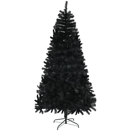 HOMCOM Black 9ft Christmas Tree for Holiday Decor, Auto-Open