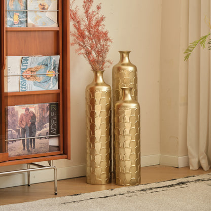 Modern White Floor Vases Set of 3 for Entryway — Tall Accent