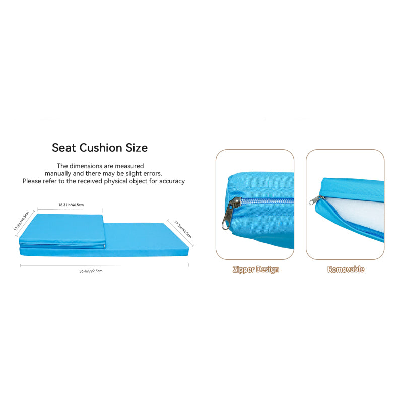 Modern Rattan 4-Piece Patio Sofa Set, Sapphire Blue Cushions