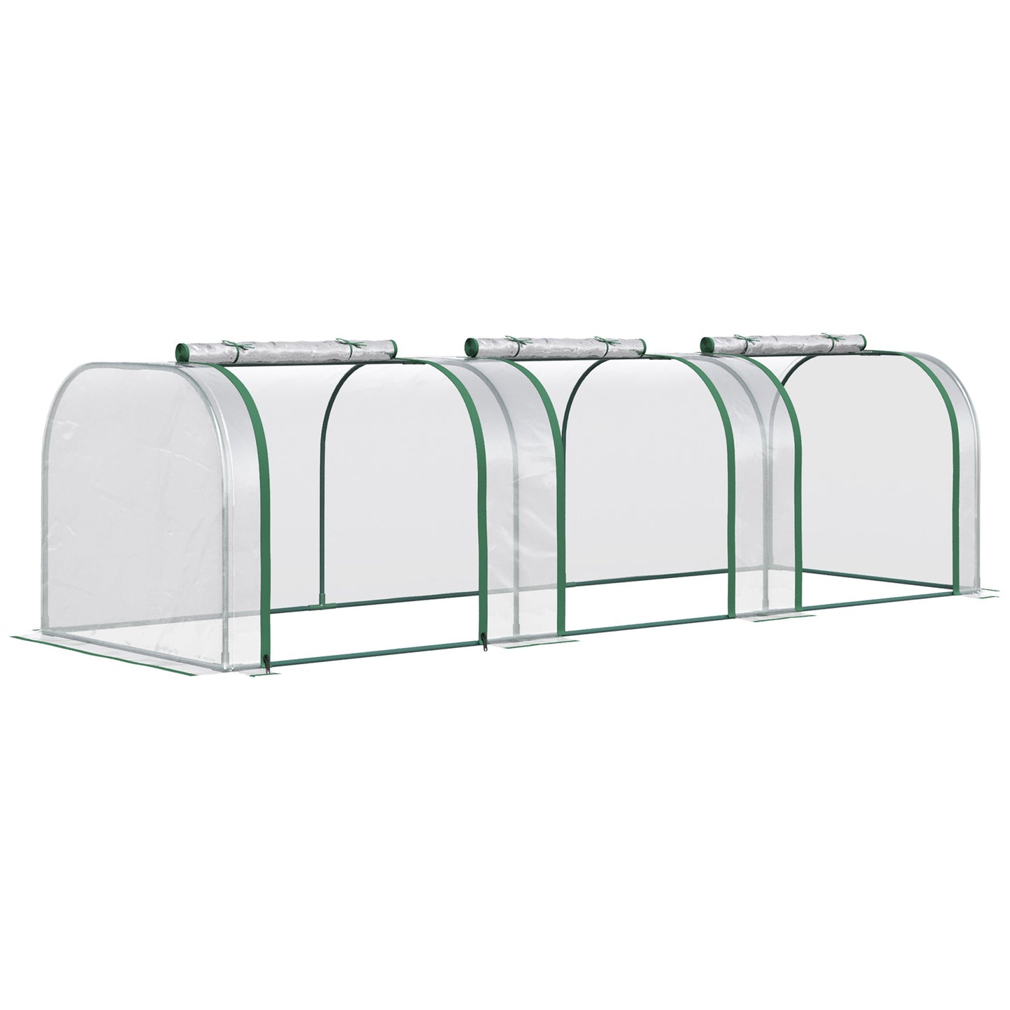 Outsunny Tunnel Greenhouse for Garden Beds, UV-Resistant PVC