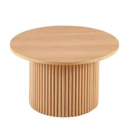Modern Farmhouse 47-Inch Round Kitchen Table, Walnut Top