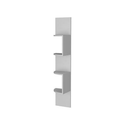 Rosebud Modern Corner Floating Shelf, Living Room 4-Tier