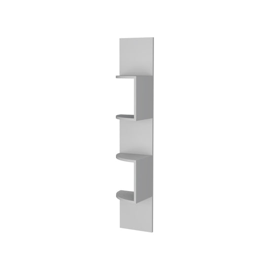 Rosebud Modern Corner Floating Shelf, Living Room 4-Tier