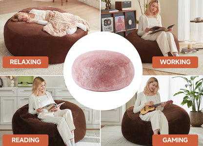 Oversized Bean Bag Chairs for Adults,Giant Bean Bag with Stuffing,Memory Sponge Sofa,Easy to Clean Soft Flannel Fabric, Suitable for Lounge Chairs in Living Room and Bedroom