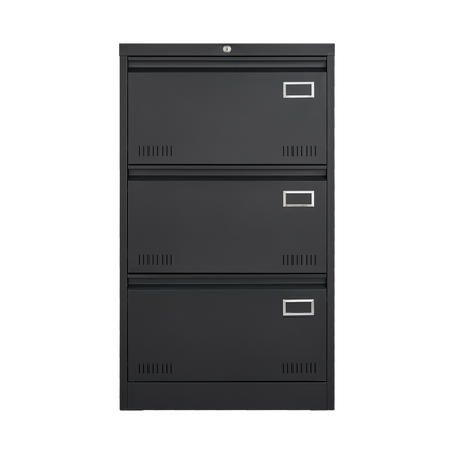 Sleek 3-Drawer Lateral File Cabinet for Home Office, Locking