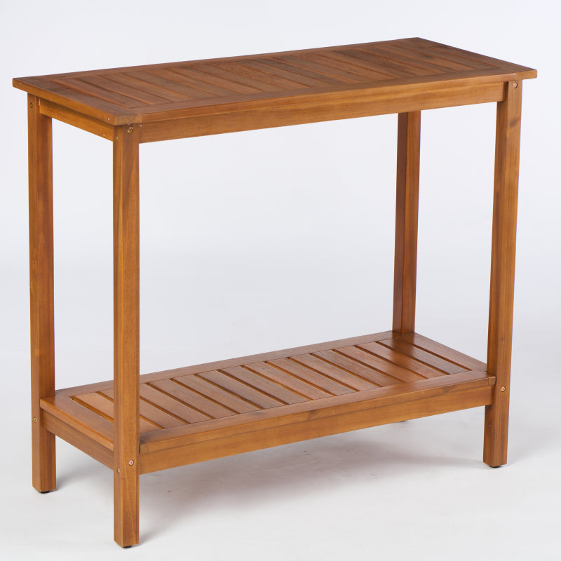 Natural Acacia 3-Pc Bistro Set for Patio & Balcony, Folding