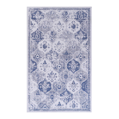 NAAR MAVAL Blue Doormat Rug for Front Door, Washable 2' x 3'