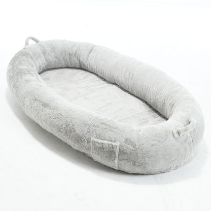 Human Dog Bed for Adult, Giant Extra Large Memory Foam Human Size Pet Bed for People, Fluffy Plush Dog Bed for Human with Storage Pocket  Cover Portable Handle Non-Slip Bottom