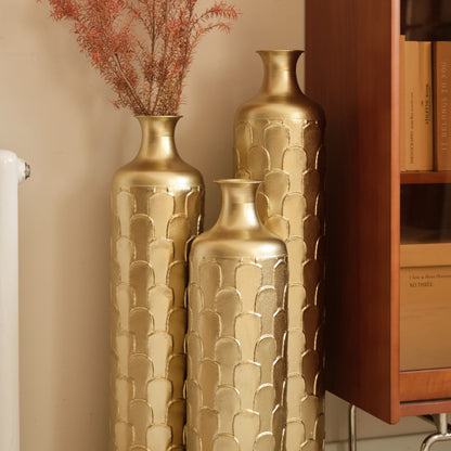 Modern White Floor Vases Set of 3 for Entryway — Tall Accent