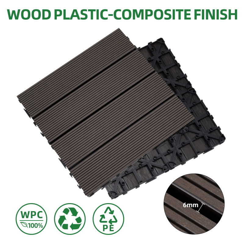 Modern Interlocking Deck Tiles, Patio & Balcony, Waterproof