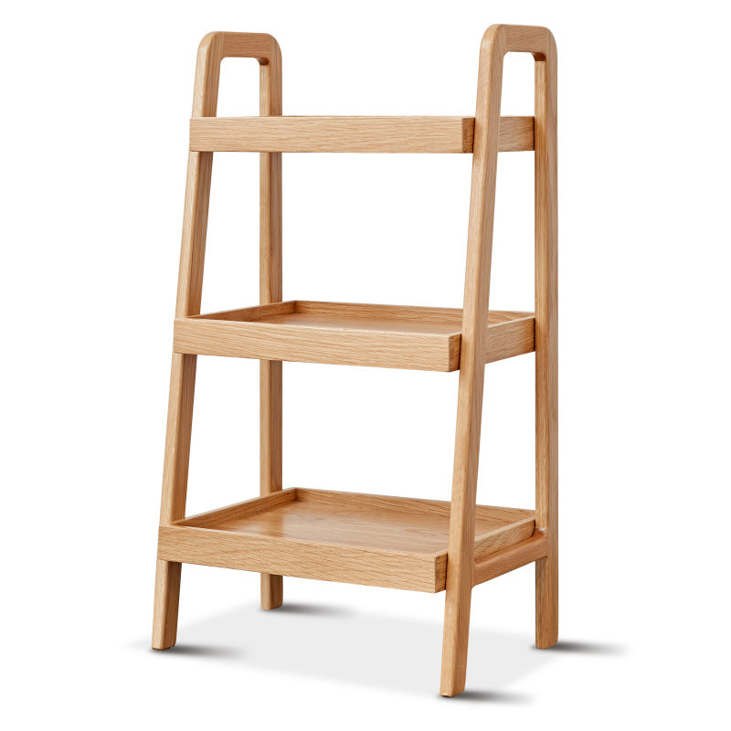 Natural Beech Shoe Bench for Entryway, 3-Tier Storage