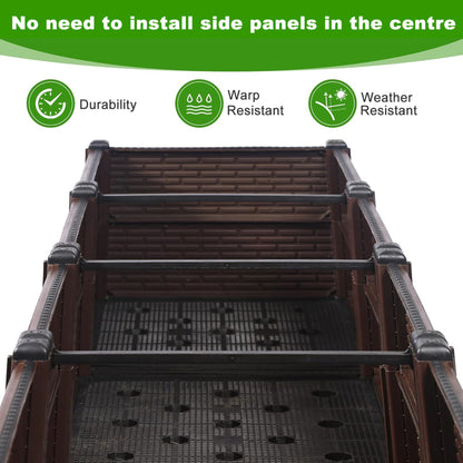 All-Weather Raised Planter Box for Patio with Drainage