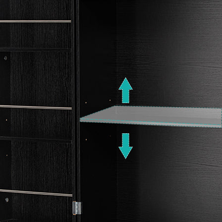 Modern Fluted Kitchen Pantry Cabinet, Drawers & Spice Racks