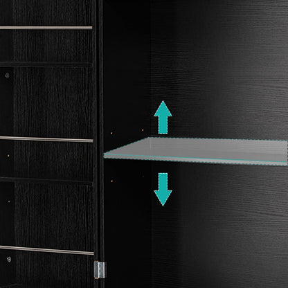Modern Fluted Kitchen Pantry Cabinet, Drawers & Spice Racks