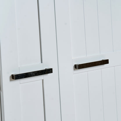 Kitchen Pantry Storage Cabinet,Freestanding Pantry Cabinet with Doors & Adjustable Shelves, Small Food Pantry Cabinet for Kitchen,Dining Room Craft Room (White)
