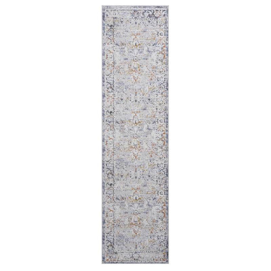 NAAR PAYAS Traditional Hallway Runner Rug, Ivory/Grey, 2x8