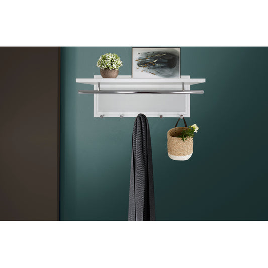 Esyspot Modern Wall Hook Shelf for Entryway, Powder-Coated