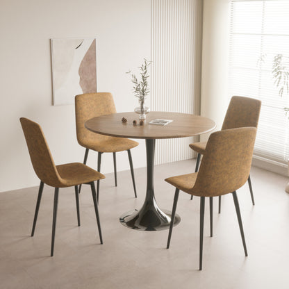 Mid-Century Round Tulip Dining Table for 2-4, Pedestal Base