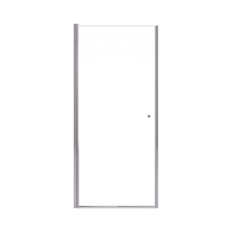 Semi-Frameless Chrome Pivot Shower Door for Bath 1/4" Glass
