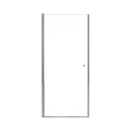 Semi-Frameless Chrome Pivot Shower Door for Bath 1/4" Glass