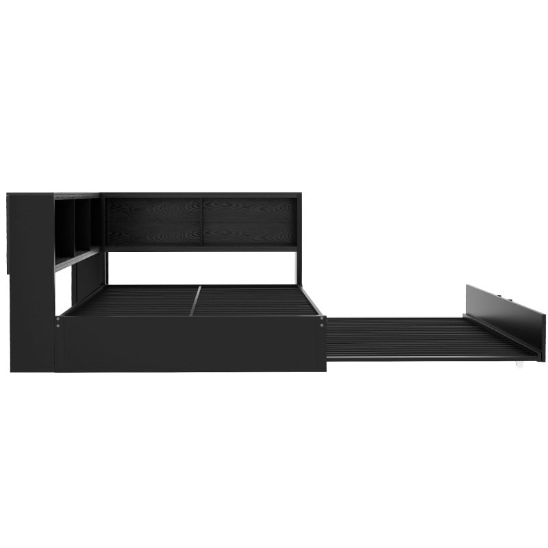 Modern Metal Daybed w/ Trundle, Guest Room Storage & USB