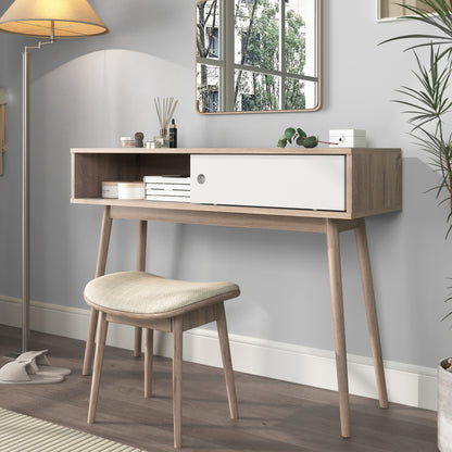 Modern Entryway Console Table with Sliding Doors and Storage
