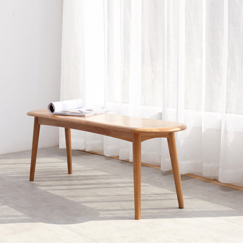 Natural Solid Oak Dining Bench for Dining Room
