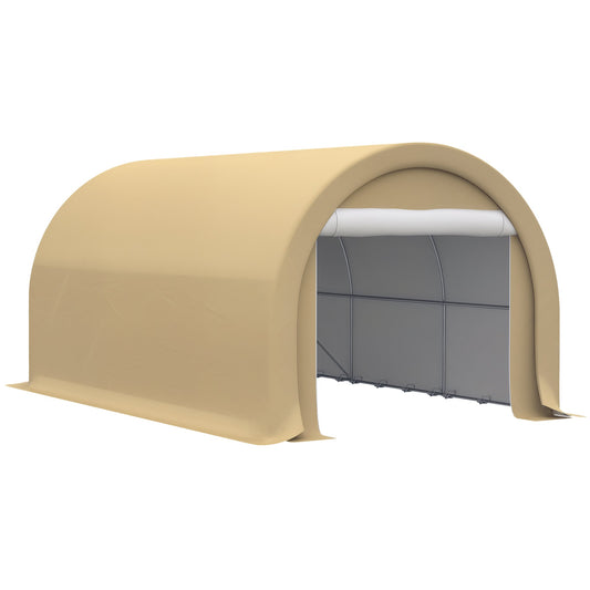 Outsunny Heavy-Duty Carport for Driveway with Zippered Door