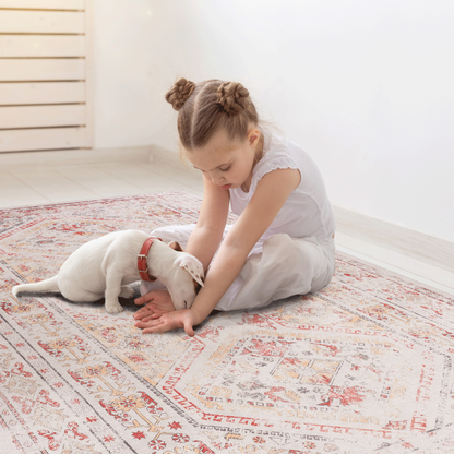 NAAR MAVAL Beige Entryway Doormat, Washable 2' x 3'