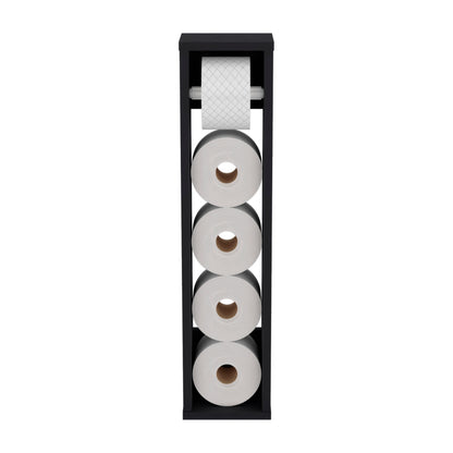 Bali Toilet Paper Holder Stand with Shelf, Bath Space Saver
