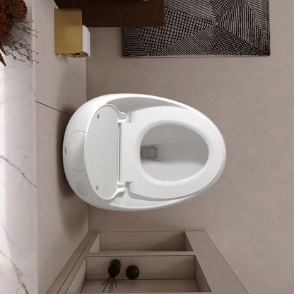Modern Egg-Shape Bathroom Toilet, Water-Saving 1.28 GPF