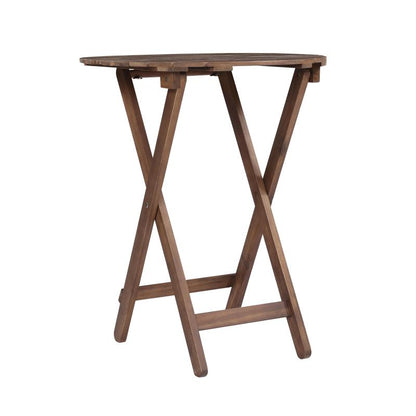Natural Acacia 3-Pc Bistro Set for Patio & Balcony, Folding