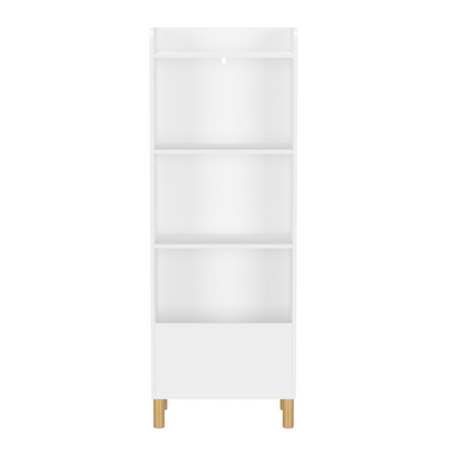 Modern 4-Tier Kids Bookcase for Playroom with Toy Storage