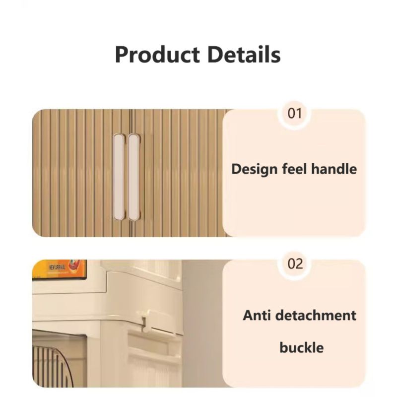 Modern Folding Closet Storage Cabinet with Wheels