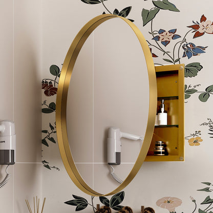 Black Metal Bathroom Medicine Cabinet, Adjustable Shelves