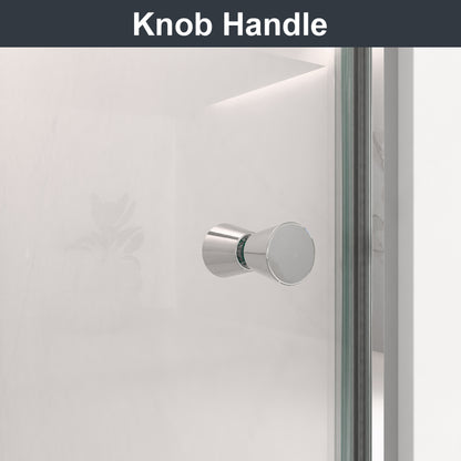 Semi-Frameless Chrome Pivot Shower Door for Bath 1/4" Glass