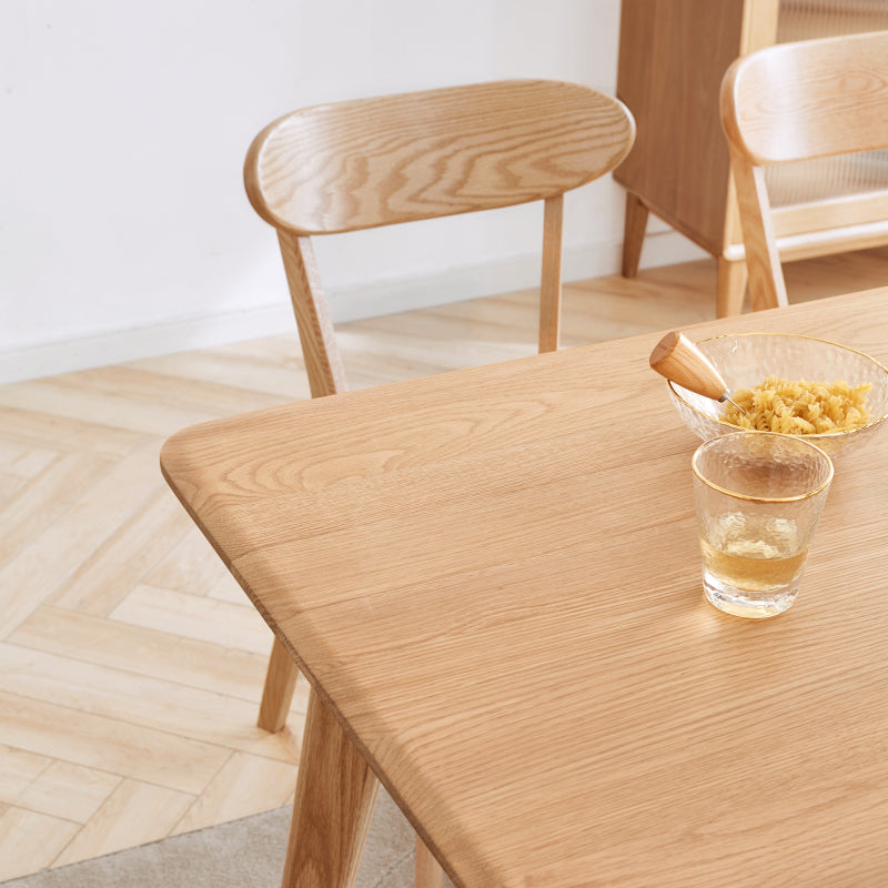 Natural Solid FAS Oak Dining Chairs for Dining Room Set of 2